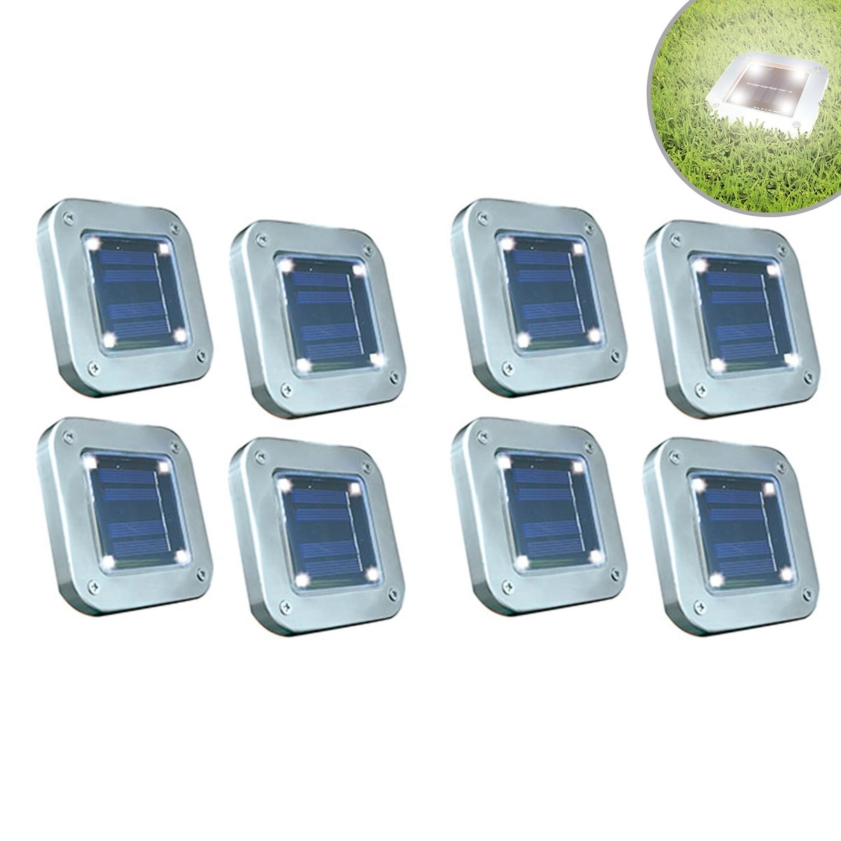 Bild 1 von Starlyf® Leistungsstarke LED - Gartenstrahler 8 Stück Solar Lights