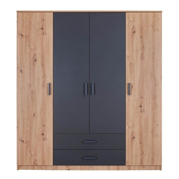 Bild 1 von CASAVANTI Drehtürenschrank LIORA 180 x 198,5 cm braun/ anthrazit