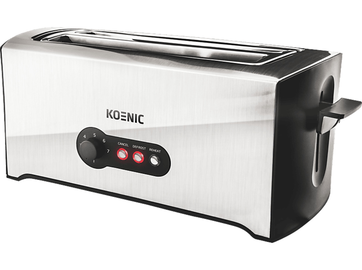 Bild 1 von KOENIC KTO 4331 M Toaster Silber/Schwarz (1600 Watt, Schlitze: 2), Silber/Schwarz