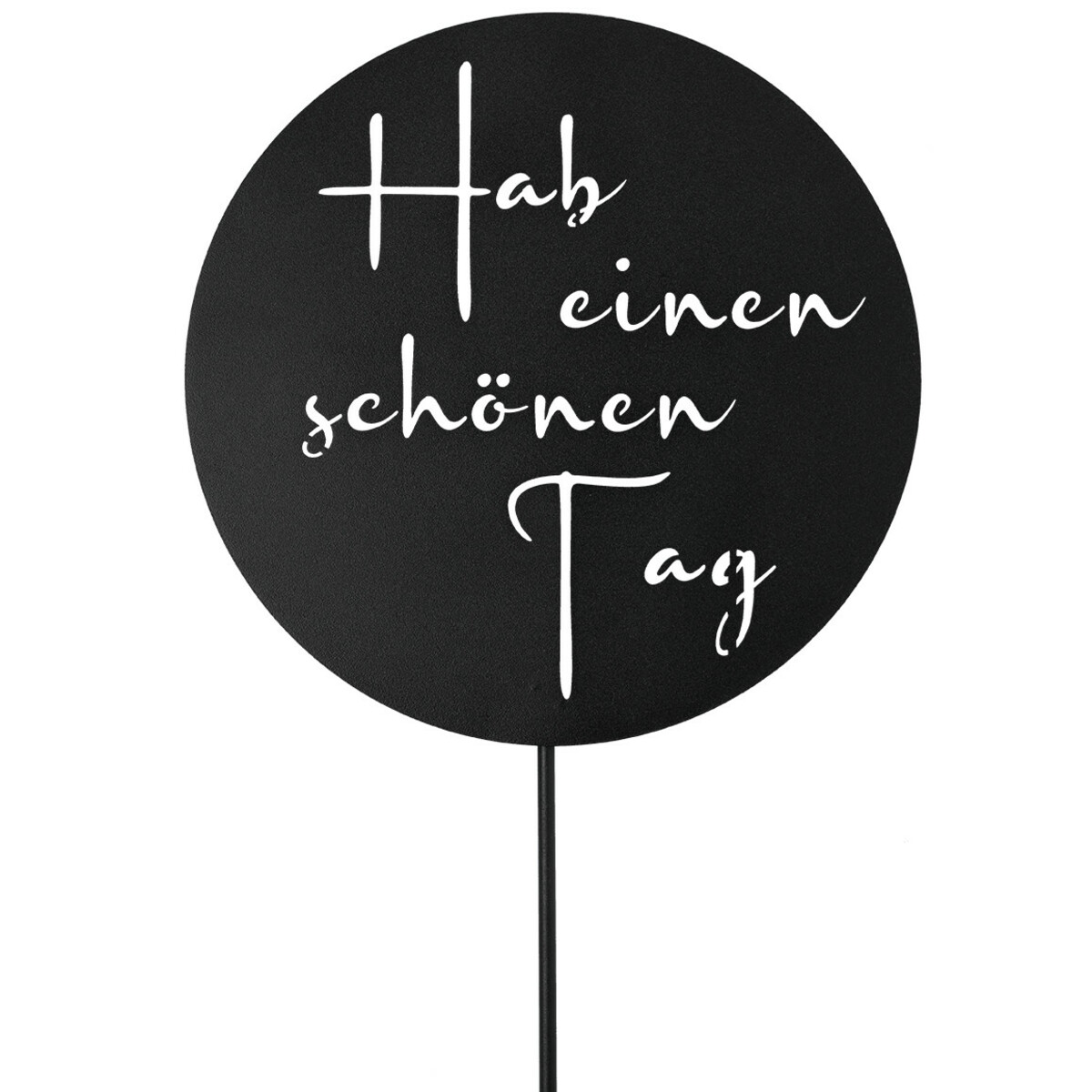 Bild 1 von Gartenstab mit Text SCHWARZ