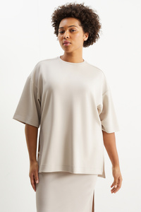 C&A Basic-T-Shirt, Beige, Größe: XS