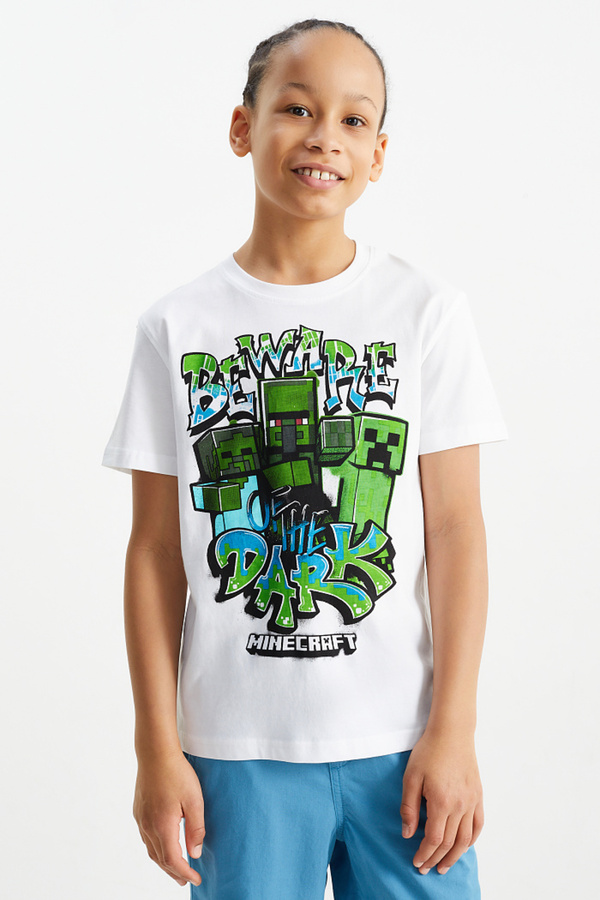 Bild 1 von C&A Multipack 2er-Minecraft-Kurzarmshirt, Grün, Größe: 128