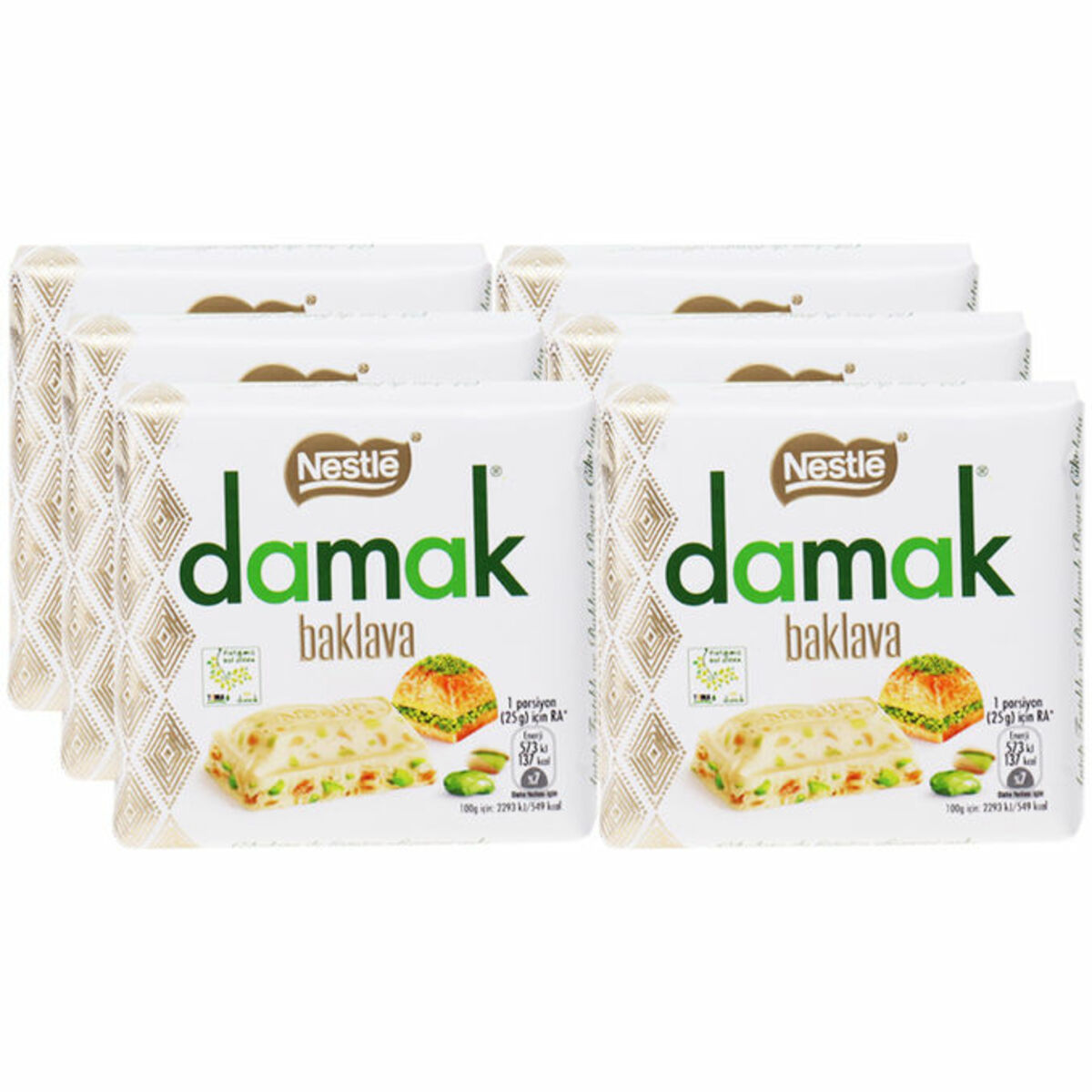 Bild 1 von Nestlé Damak Baklava Weiße Schokolade, 6er Pack