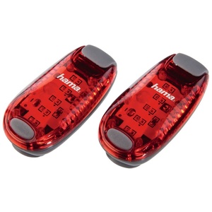 Hama LED-Sicherheits-Klemmleuchten, Rot, 2er-Set