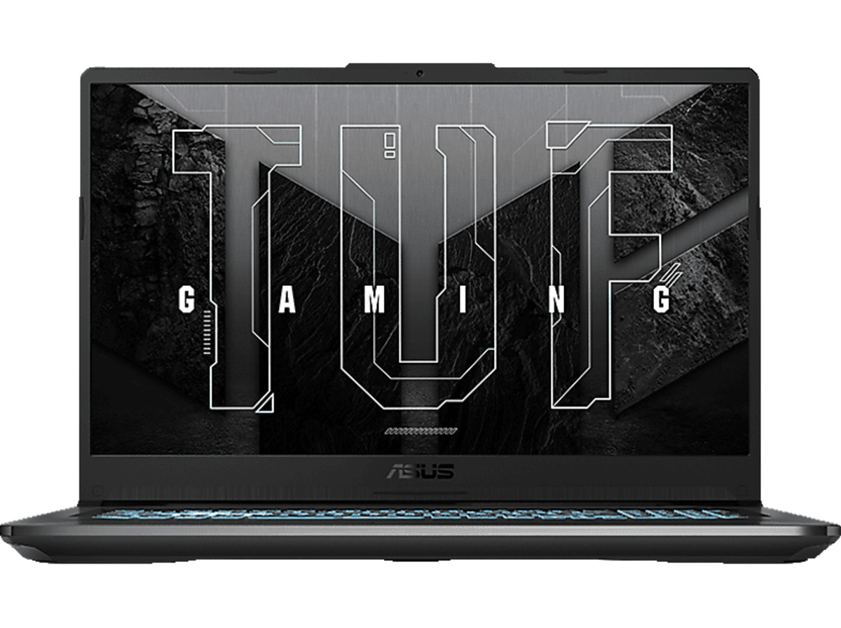 Bild 1 von ASUS TUF Gaming A17 FA706NF-HX018, Notebook, mit 17,3 Zoll Display, AMD Ryzen™ 5,7535HS Prozessor, 16 GB RAM, 512 SSD, NVIDIA GeForce RTX™ 2050, Graphite Black, Kein Betriebssystem, Graphite Blac