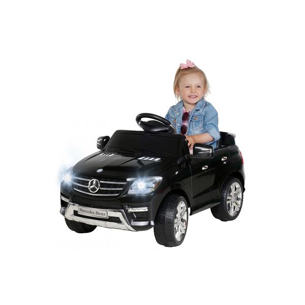 Bild 1 von Kinder-Elektroauto Mercedes ML 350, lizenziert, Fernbedienung, 2x 25-Watt-Motor, Soundmodul, LED (Schwarz)