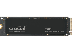 CRUCIAL T700 PCIe Gen5 NVMe Festplatte, 1 TB SSD M.2 via PCIe, intern, Schwarz