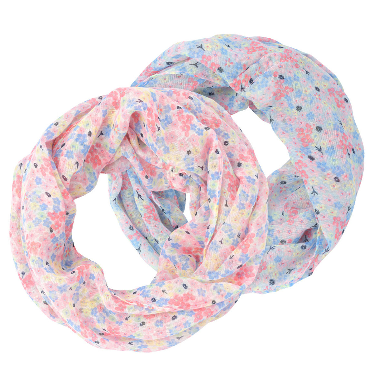 Bild 1 von 2 Mädchen Rundschals im Set ROSA / HELLBLAU