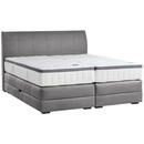 Bild 1 von Novel Boxspringbett, Grau, Textil, Wenge, H3 + H4, 7-Zonen, Höhe ca. 27 cm, 200x200 cm, Bettkasten, Federkernmatratze, Schlafzimmer, Betten, Doppelbetten
