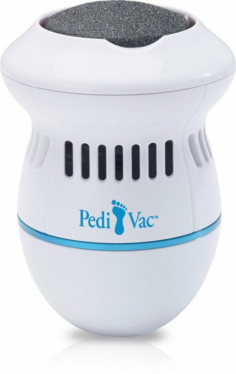 Bild 1 von MediaShop Elektrischer Hornhautentferner PediVac, exklusives Set mit 2 zusätzlichen Aufsätzen, Weiß