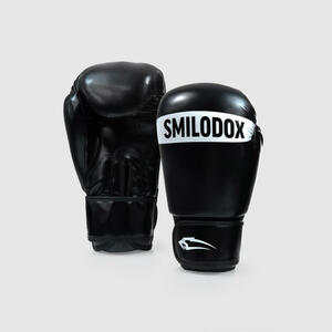 SMILODOX Unisex Boxhandschuhe Boxhandschuhe Schwarz für Sport & Freizeit
