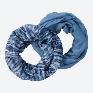 Damen-Loop-Schal, 2er-Pack, Blue