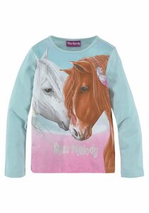 Miss Melody Langarmshirt für Pferde-Fans, Grün