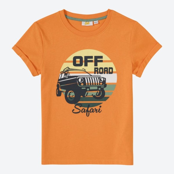 Bild 1 von Jungen-T-Shirt mit Safari-Frontaufdruck, Orange