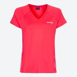 Damen-Fitness-T-Shirt mit Mesh-Einsätzen, Orange