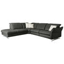 Bild 1 von Hukla Ecksofa Valdera, Schwarz, Leder, Echtleder, Semi-Anilinleder, 4-Sitzer, Ottomane links, Eckteil, L-Form, 292x258 cm, Goldenes M, Typenauswahl, Fußauswahl, Lederauswahl, Stoffauswahl, Sitzquali