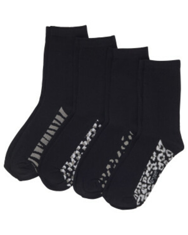 Bild 1 von Mehrfachpack Socken
       
      4er-Pack, Ergee, verschiedene Designs
     
      schwarz