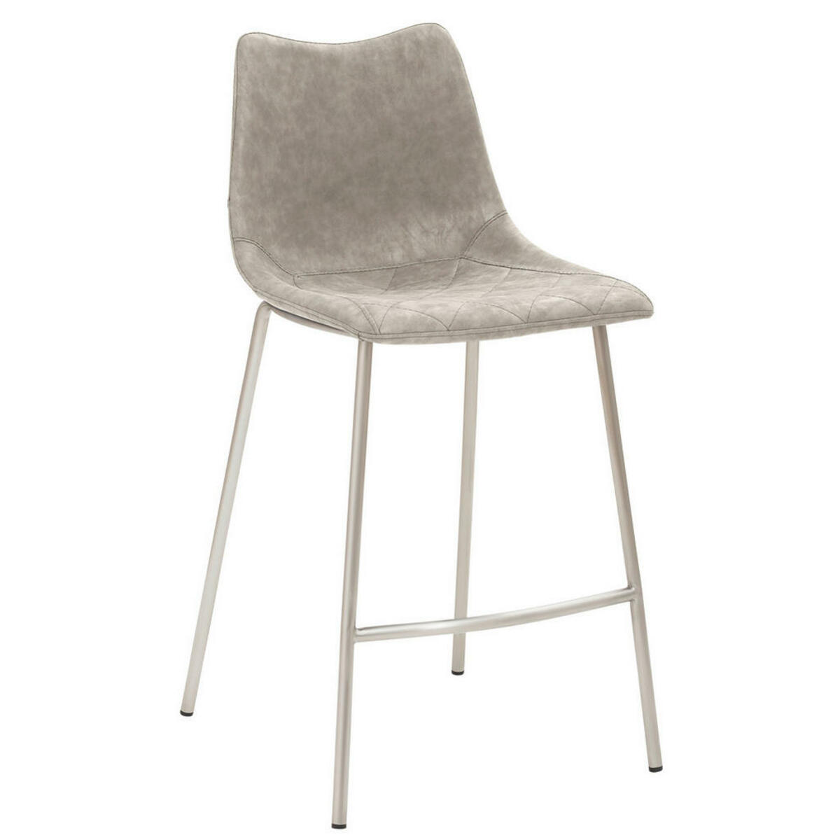 Bild 1 von Livetastic Tresenstuhl, Edelstahl, Hellgrau, Textil, Rundrohr, 49x99.5x55 cm, abwischbar, Esszimmer, Barmöbel, Barhocker