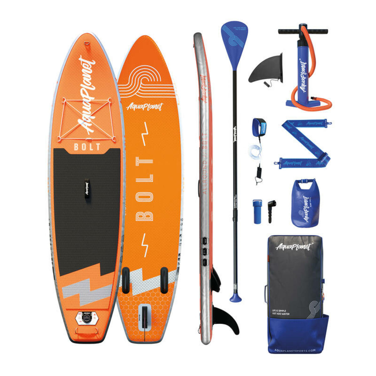 Bild 1 von AQUAPLANET Aquaplanet BOLT 9'4" aufblasbares Paddleboard-Paket - Koralle
