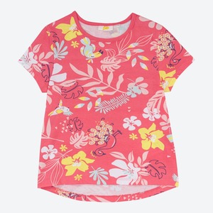 Kinder-Mädchen-T-Shirt in exotischem Design, Pink