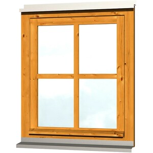 Skan Holz Einzelfenster Rahmenaußenmaß 69,1 x 82,1 cm Eiche hell