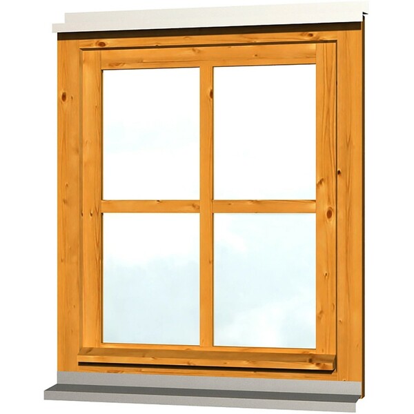 Bild 1 von Skan Holz Einzelfenster Rahmenaußenmaß 69,1 x 82,1 cm Eiche hell