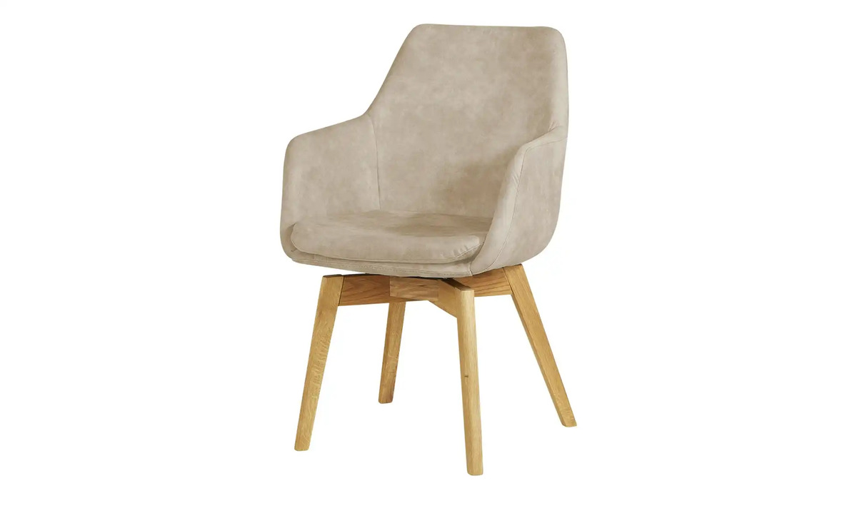 Bild 1 von Woodford Armlehnstuhl  mit Massivholzgestell Helsinki Sand 4-Fußgestell Eiche, geölt Armlehne