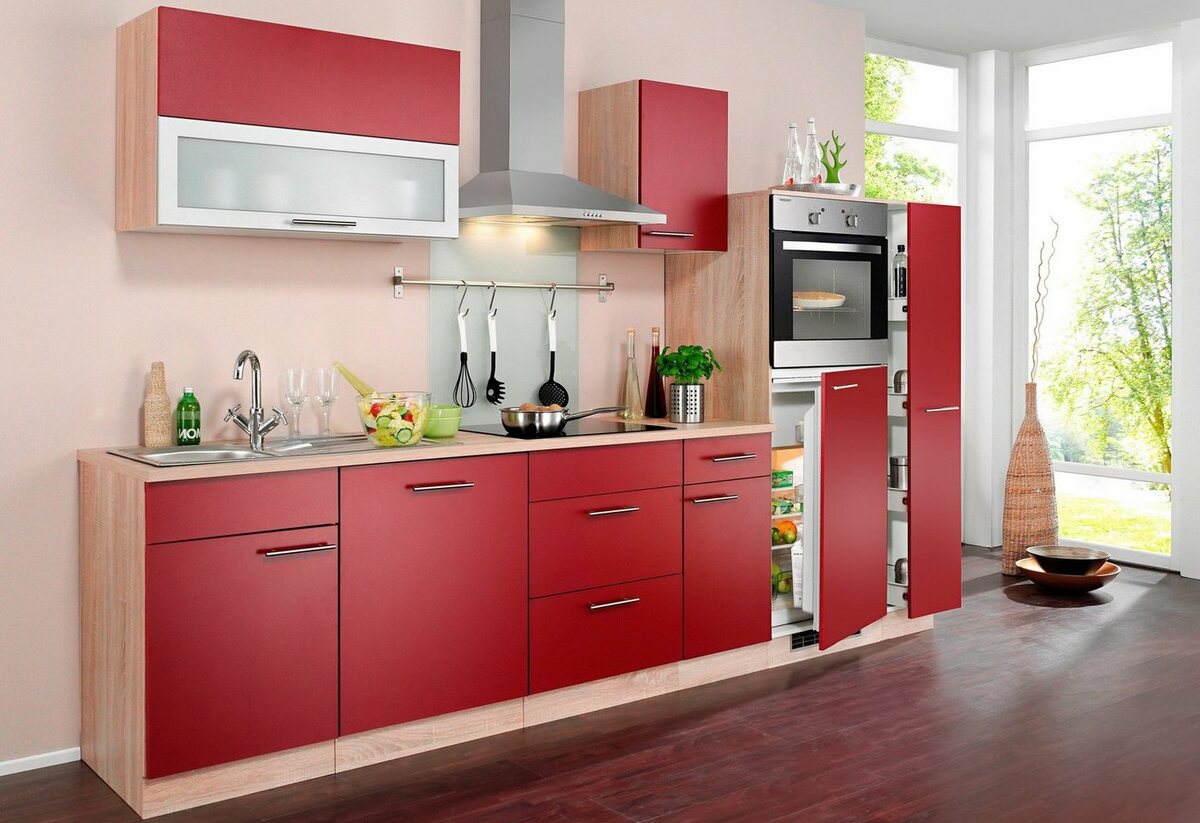 Bild 1 von Wiho Küchen Hängeschrank Montana 100 cm breit, Rot