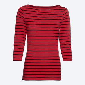 Damen-Shirt mit Ringelmuster, Red
