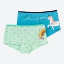 Bild 1 von Mädchen-Panty mit Einhorn-Aufdruck, 2er-Pack, Blue