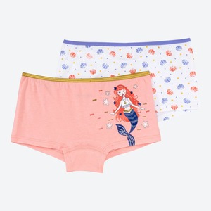 Kinder-Mädchen-Panty in süßem Design, 2er-Pack, Rose