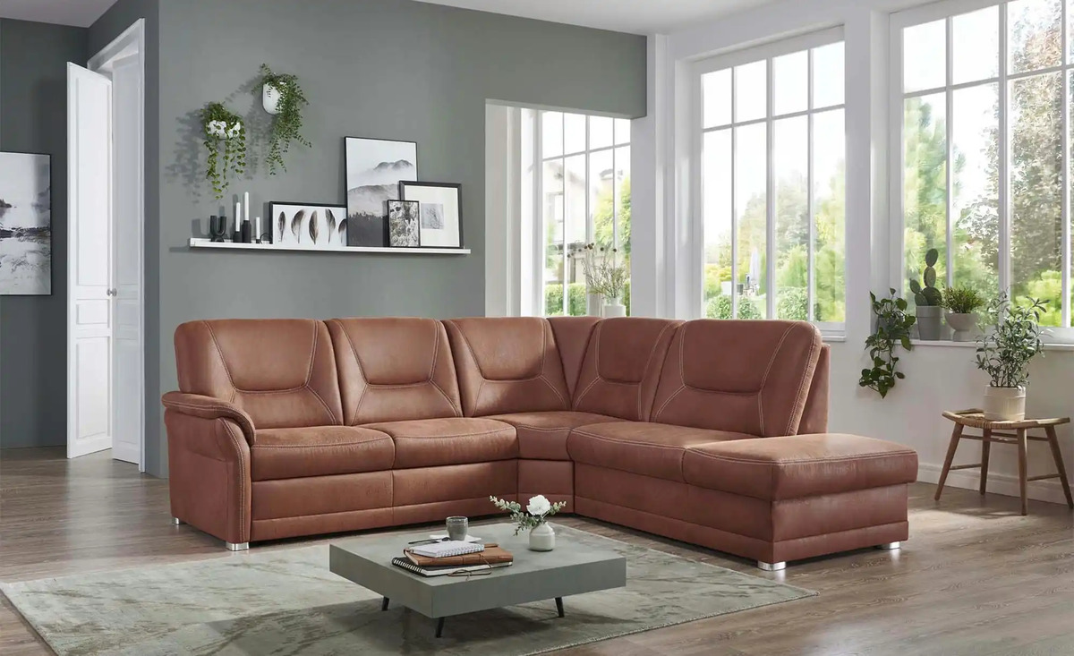 Bild 1 von meinSofa Ecksofa Edda Rotbraun rechts ohne