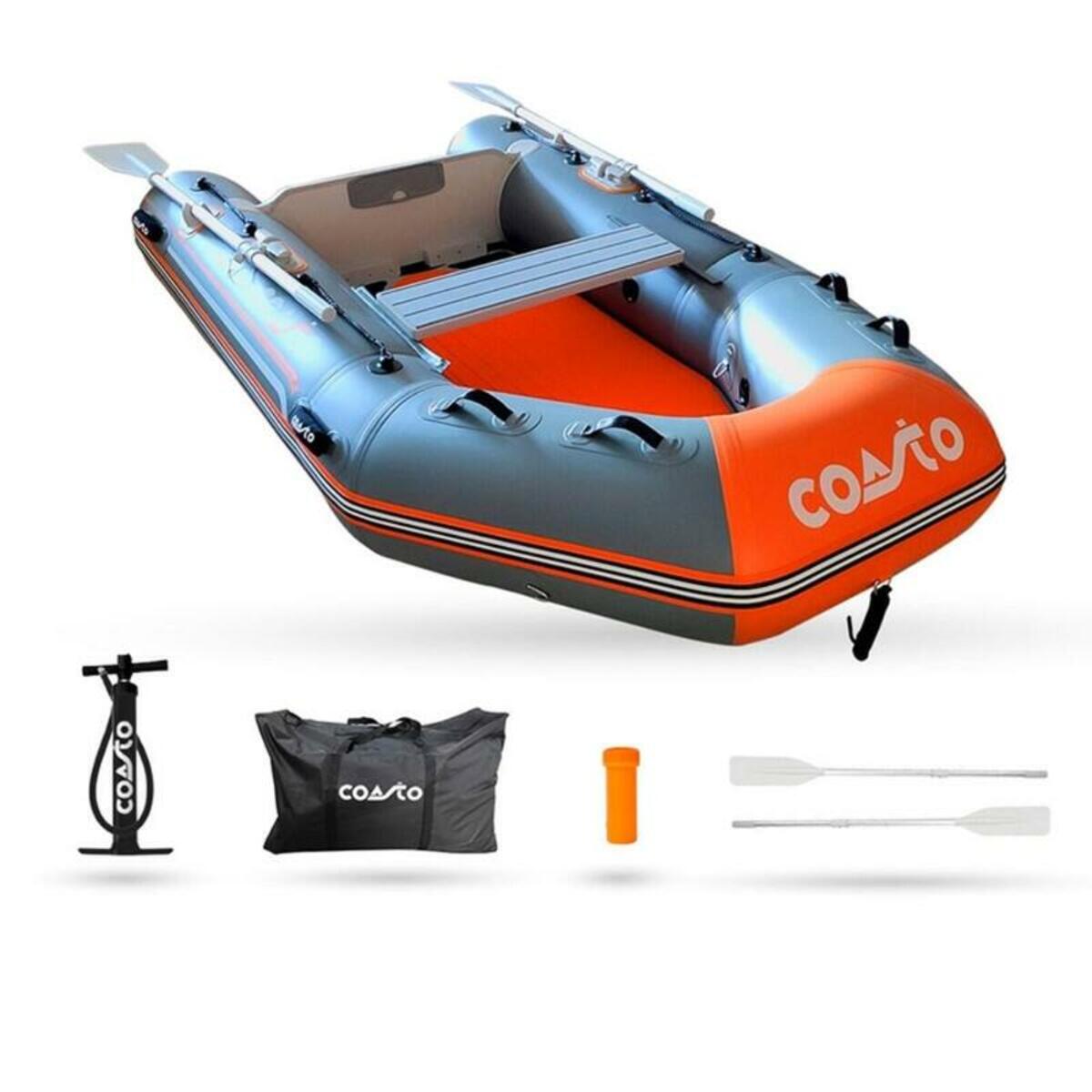 Bild 1 von COASTO Aufblasbares Beiboot DS 270 Dropstitch - 270x150cm - Grau/Orange - Max 450 kg