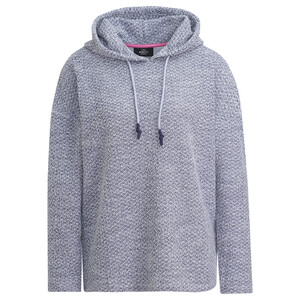 Damen Hoodie aus strukturiertem Material DUNKELBLAU