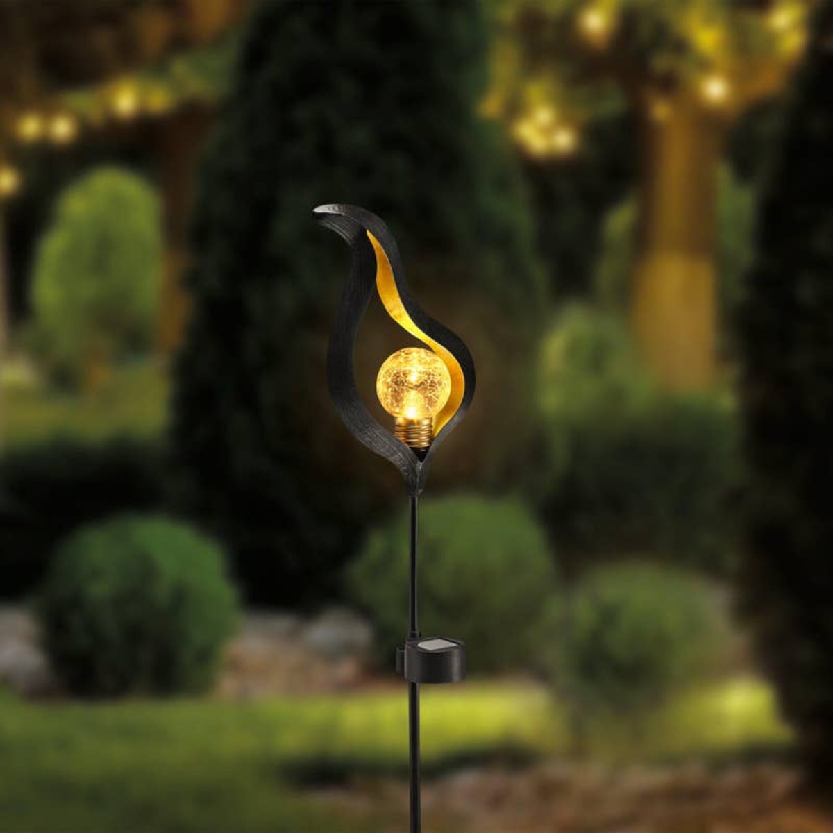 Bild 1 von Solar-Stab mit Ornament, ca. 59cm, Black