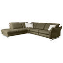 Bild 1 von Hukla Ecksofa Valdera, Mokka, Leder, Echtleder, Semi-Anilinleder, 4-Sitzer, Ottomane links, Eckteil, L-Form, 292x258 cm, Goldenes M, Typenauswahl, Fußauswahl, Lederauswahl, Stoffauswahl, Sitzqualit