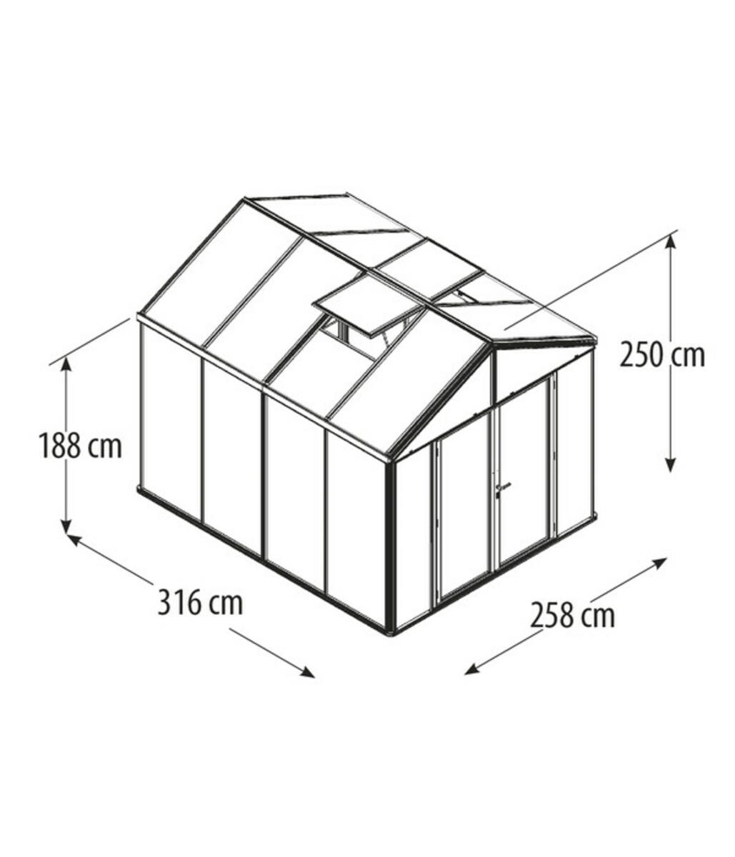 Bild 2 von Vitavia Gewächshaus Poseidon 8100, ESG/HKP