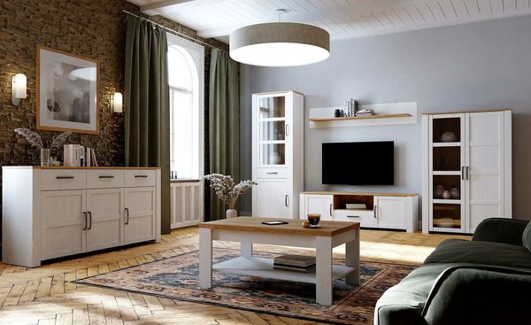 Bild 2 von Wandboard Toneo Eiche (Nachbildung), Weiß Eiche Sibiu weiß (Nachbildung)