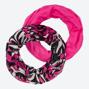 Damen-Loop-Schal, 2er-Pack, ca. 180x50cm, Pink