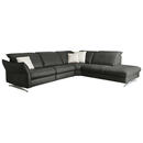Bild 1 von Hukla Ecksofa Valdera, Schwarz, Leder, Echtleder, Semi-Anilinleder, 4-Sitzer, Ottomane rechts, Eckteil, L-Form, 292x258 cm, Goldenes M, Typenauswahl, Fußauswahl, Lederauswahl, Stoffauswahl, Sitzqual