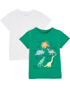 T-Shirts Rundhals
       
      2er-Pack, Kiki & Koko
     
      grün/weiß