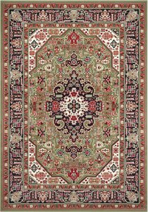 Teppich Skazar Isfahan, NOURISTAN, rechteckig, Höhe: 9 mm, Kurzflor, Orient, Teppich, Vintage, Esszimmer, Wohnzimmer, Flur, Grün