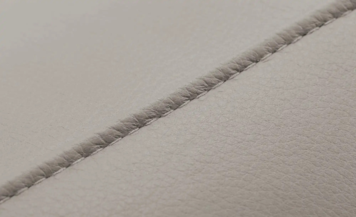 Bild 4 von Wohnwert Ledersofa Corvina Grau Frei im Raum stellbar