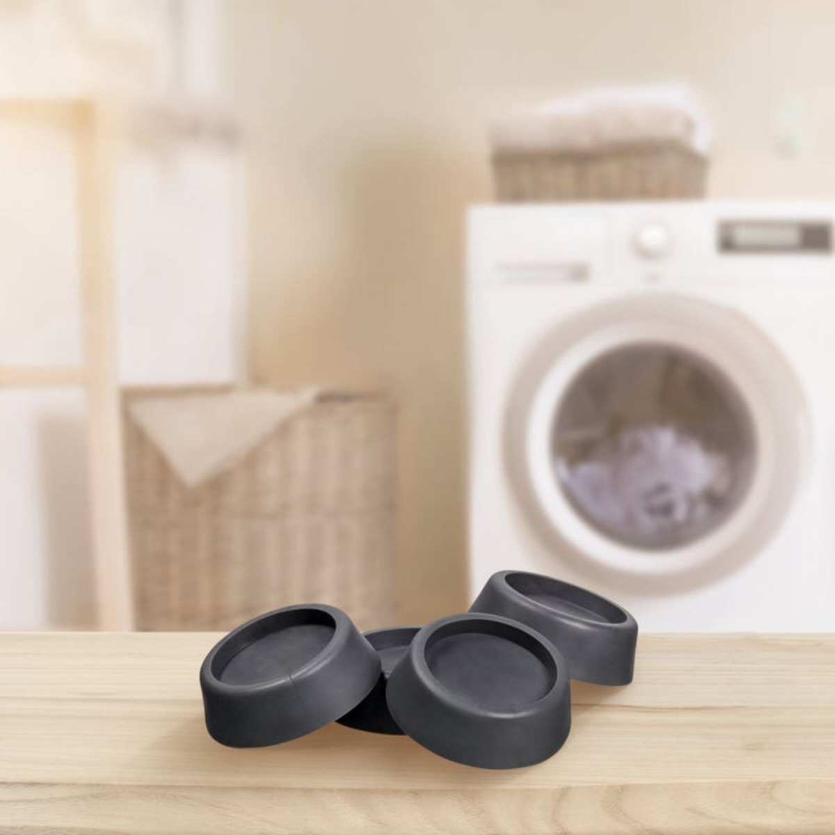 Bild 1 von Waschmaschinen-Antivibrations-Pads, 4er-Pack, ca. 7x7x2cm, Dark-gray