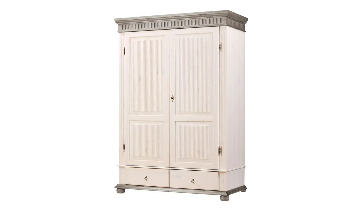 Bild 1 von Drehtürenschrank Bornholm Lavagrau, Weiß 2 Stück 199 cm geteilte Türfront Nein