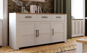 Sideboard Toneo Eiche Sibiu weiß (Nachbildung)