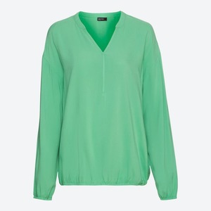Damen-Bluse mit elastischem Saum, Green
