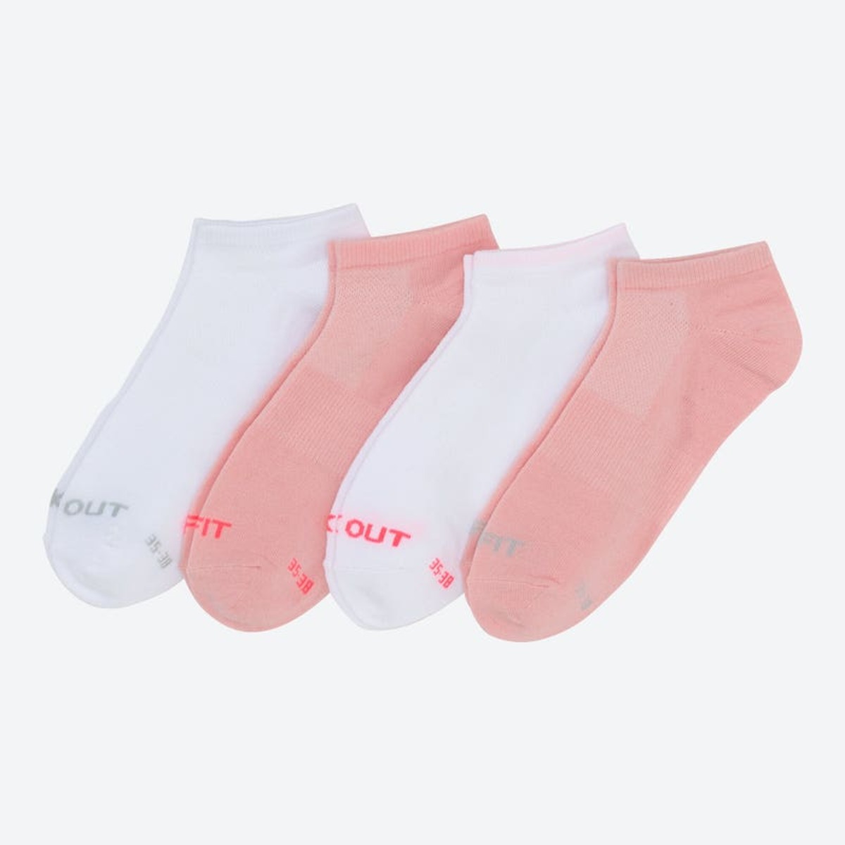 Bild 1 von Damen-Sport-Sneaker-Socken, 4er-Pack, Rose