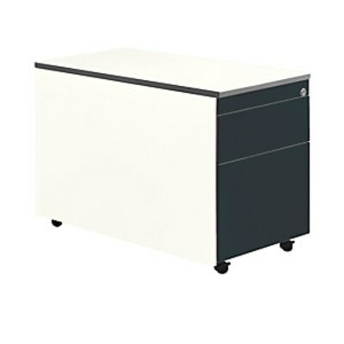 Bild 1 von Schubladencontainer m.Rollen, 570x800, 1 Materials., 1 Hängereg, weiß/anthrazit