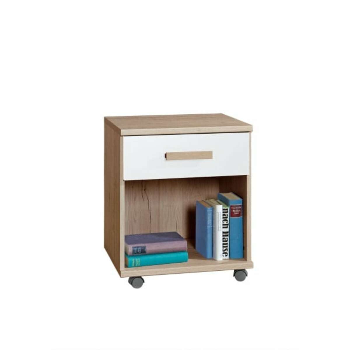 Bild 1 von Rollcontainer Cariba San Remo Eiche Nachbildung/Weiß ca. 46 x 59 x 45 cm